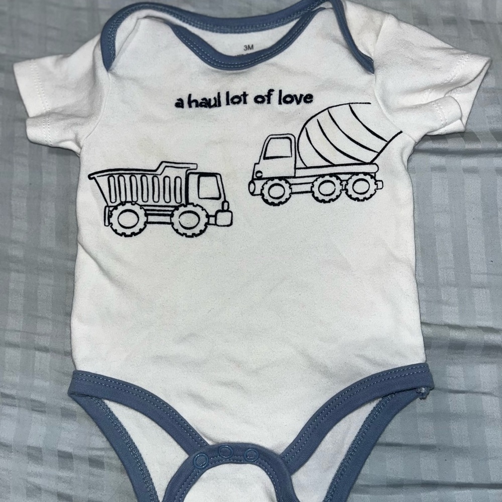 White and Blue Kids Bodysuit - A Haul Lot of Love